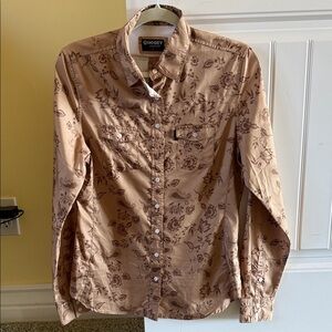 Hooey Women's Tan Floral Button Down Shirt